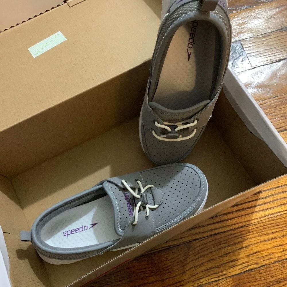 Speedo Size 6 PORT SHOE Grey Boat Shoes Loafers